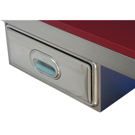 Cajón con golpeador para posos de café acoplado