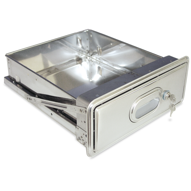 Cajón c/cerradura acoplado a estantería ancho 600