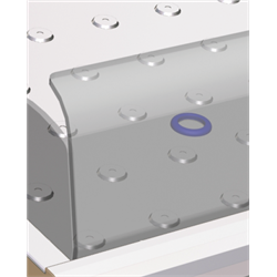 Frontal de plástico mostrador de pescadería 963 mm.