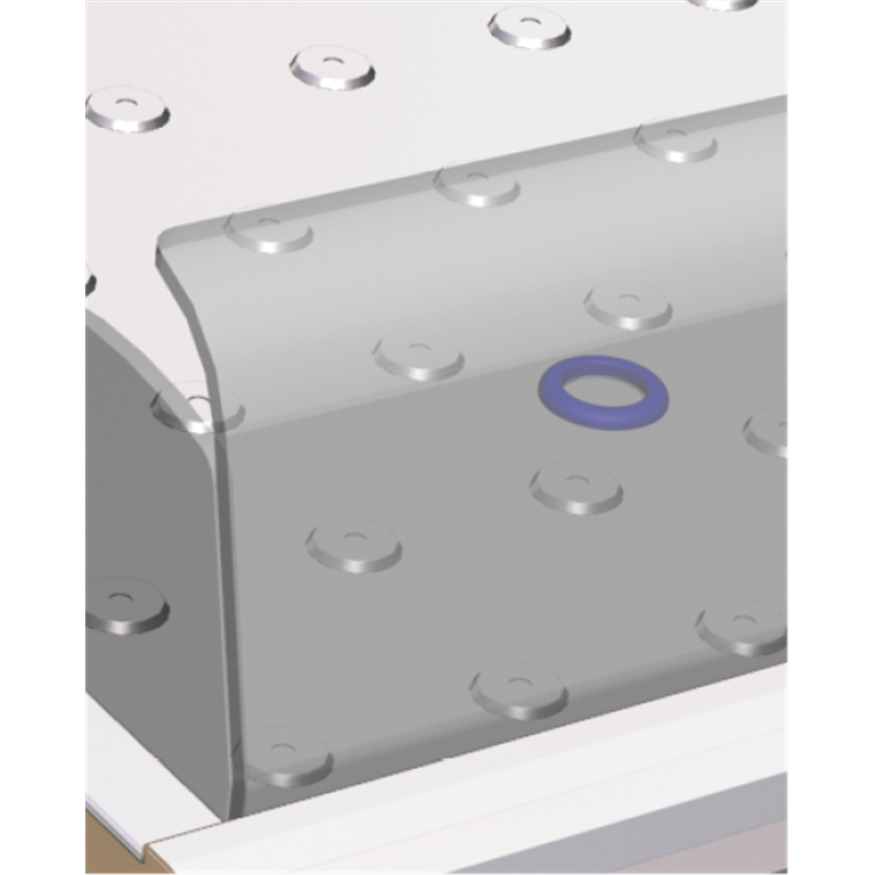 Frontal de plástico mostrador de pescadería 963 mm.