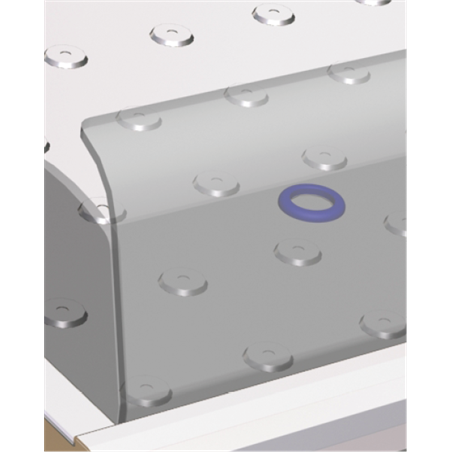 Frontal de plástico mostrador de pescadería 963 mm.