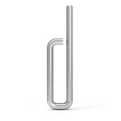 Gancho inox jamonero para pletina 80x10x5 mm