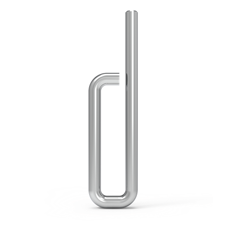 Gancho inox jamonero para pletina 80x10x5 mm