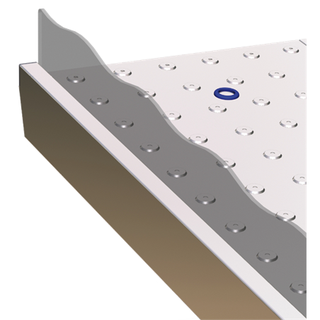 Corte de lateral de plástico para mostradores de pescadería