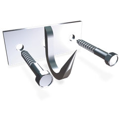 Gancho forjado ternera mod. atornillar 105x12 mm.