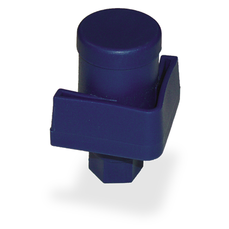 Contera de plástico azul c/regulador para soporte