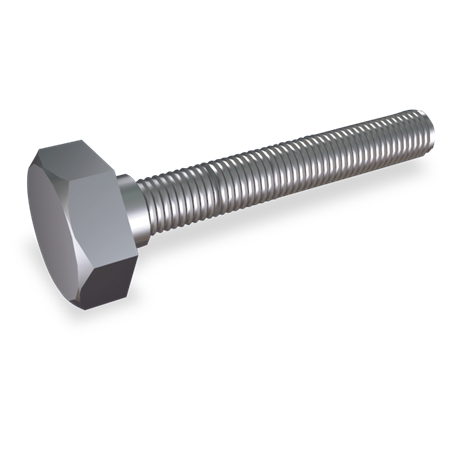 Tornillo cabeza hexagonal rosca métrica M6x12 mm.