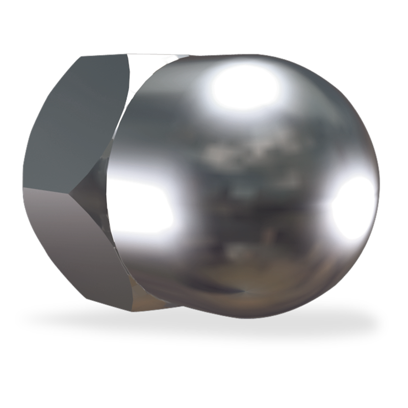 Tuerca ciega hexagonal rosca métrica M10 mm.