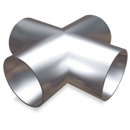 Cruce para tubo de ø35(ext)x112 mm.