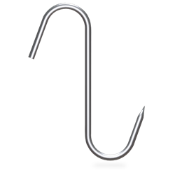 Gancho varilla modelo "S" 200x50x10 mm.