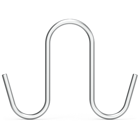 Gancho de varilla inox modelo S doble 100x39x5 mm