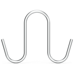 Gancho de varilla inox modelo S doble 160x39x5 mm