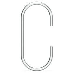 Gancho de varilla inox modelo "C" 120x45x5 mm
