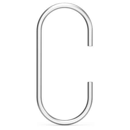 Gancho de varilla inox modelo "C" 120x45x5 mm