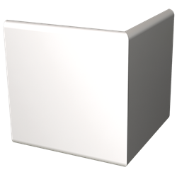 Perfil paragolpes ángulo exterior de fibra blanca 200x200x200 mm