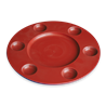 Tabla para 6 salsas fibra roja ø330x20 mm.