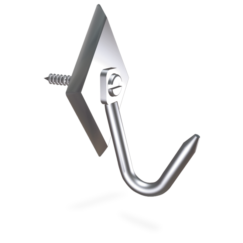 Gancho jamonero atornillar 56x6 mm.