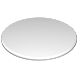 Plato de presentación fibra blanca ø300x10 mm.