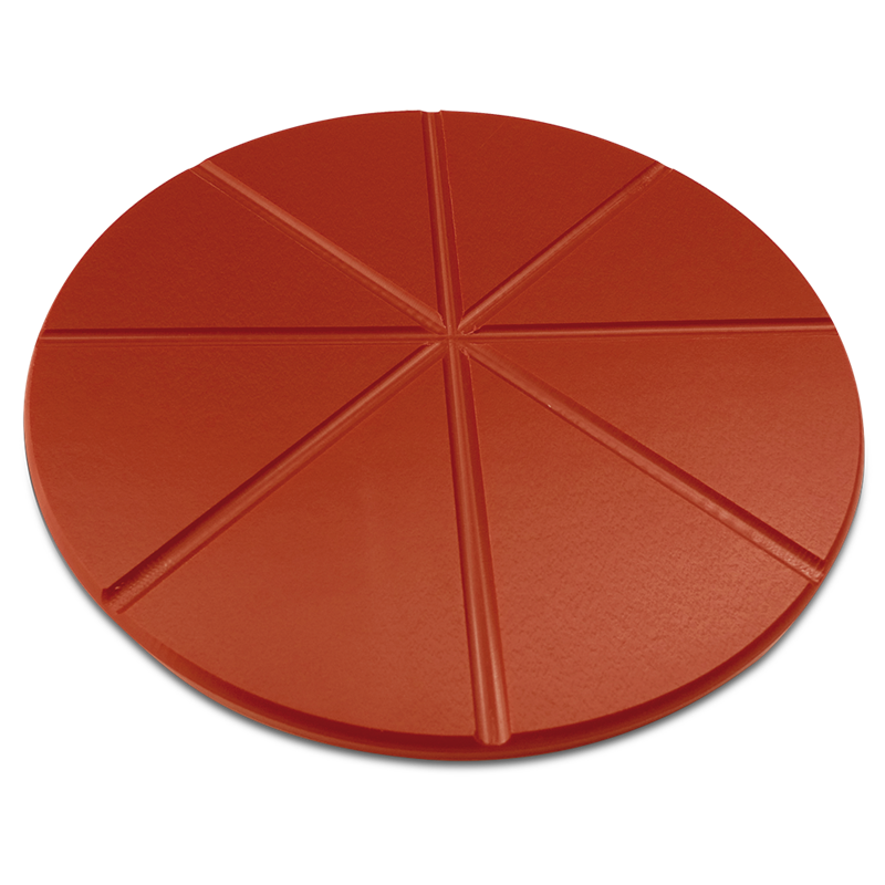 Plato para pizza fibra roja ø330x10 mm.