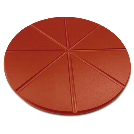 Plato para pizza fibra roja ø330x10 mm.