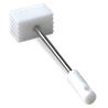 Maza de picar en fibra blanca 340x100x60 mm.