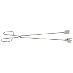 Pinza inox para barbacoa 440x90x40 mm.