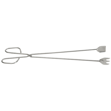 Pinza inox para barbacoa 440x90x40 mm.