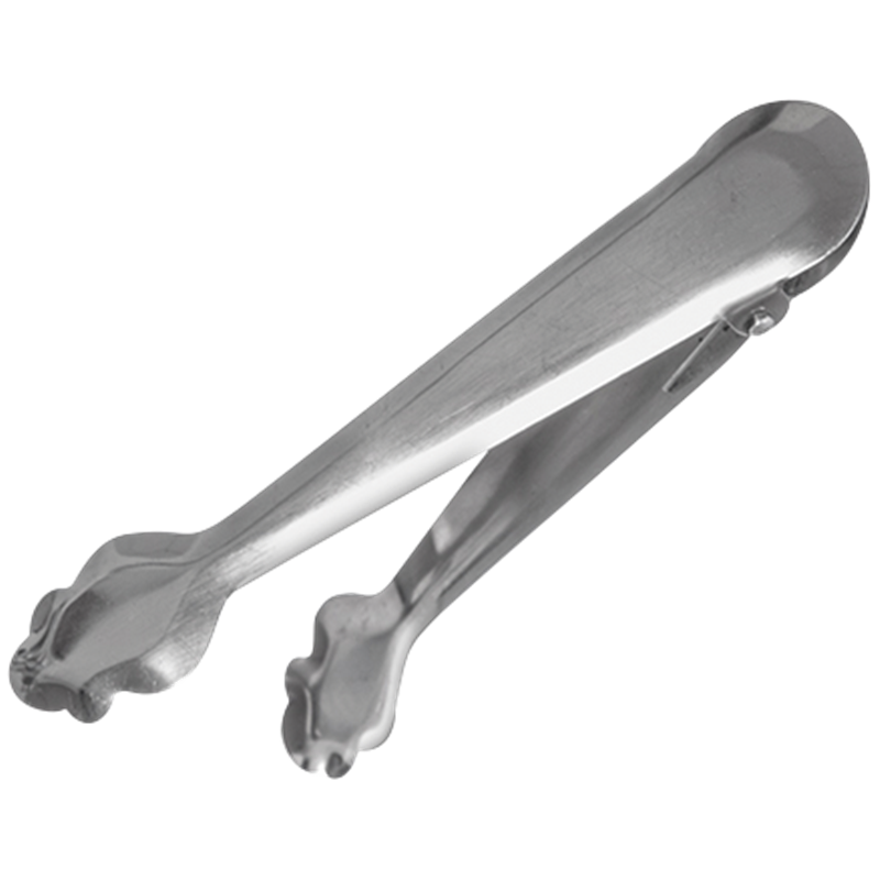 Pinza inox para cubitos de hielo 185x8x35 mm.