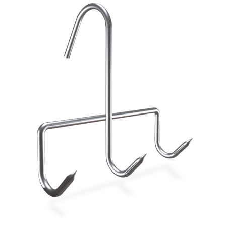 Gancho tres puntas 130 mm.