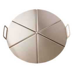 Bandeja de aluminio con asas para pizza 6 porciones