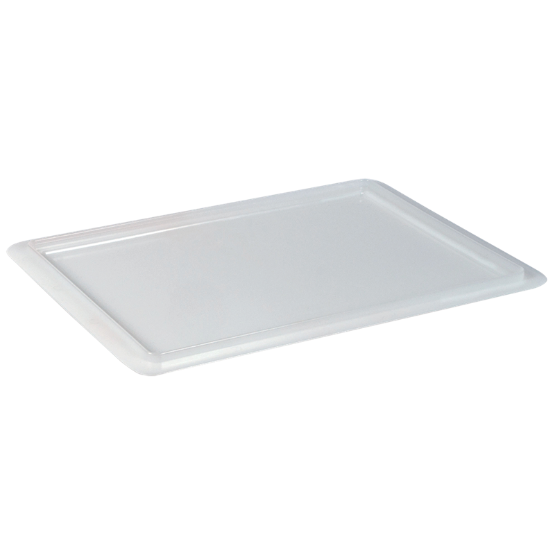 Tapa para caja alimentaria apilable blanca 400x300 mm.