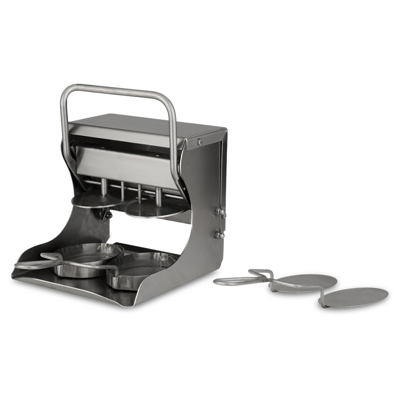 Aplasta-hamburguesas molde ovalado para 2 uds.