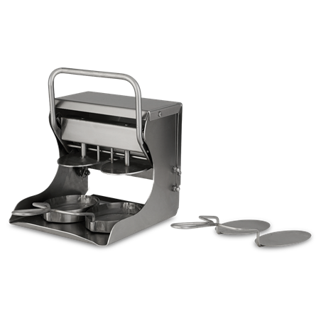 Aplasta-hamburguesas molde ovalado para 2 uds.