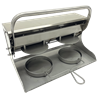 Aplasta hamburguesas molde redondo para 2 uds. de ø130 mm.
