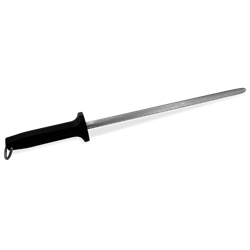 Chaira redonda mango negro de 305 mm.