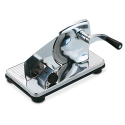 Cortadora de fiambres manual de acero in oxidable 250x150x150 mm