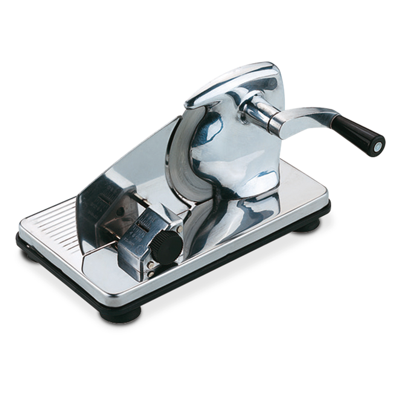 Cortadora de fiambres manual de acero in oxidable 250x150x150 mm