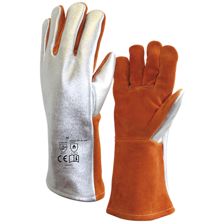 Guante anticalórico aluminizado para salpicaduras (par), talla única
