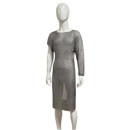 Bolero con manga de protección en malla de acero inoxidable