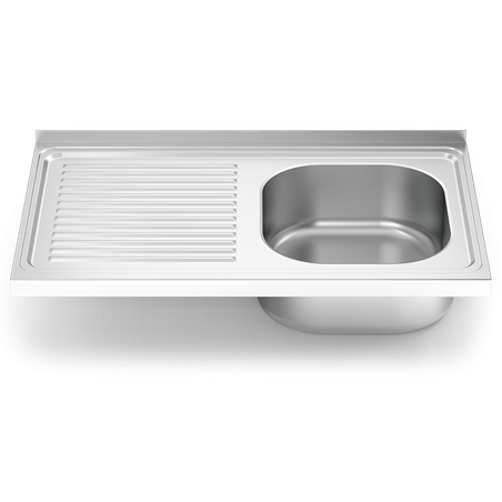 Fregadero 800x500 1 cubeta y 1 escurridor izqda.