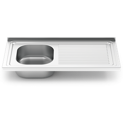 Fregadero 1000x500 1 cubeta y 1 escurridor dcha.