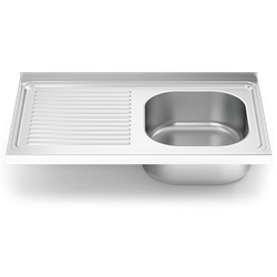 Fregadero 1000x500 1 cubeta y 1 escurridor izqda.