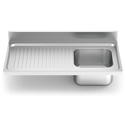 Fregadero 1000x550 1 cubeta y 1 escurridor izqda. N