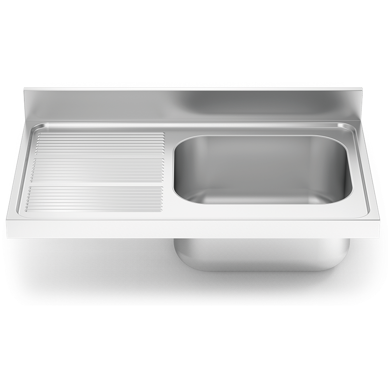 Fregadero 1200x600 1 cubeta y 1 escurridor izqda.