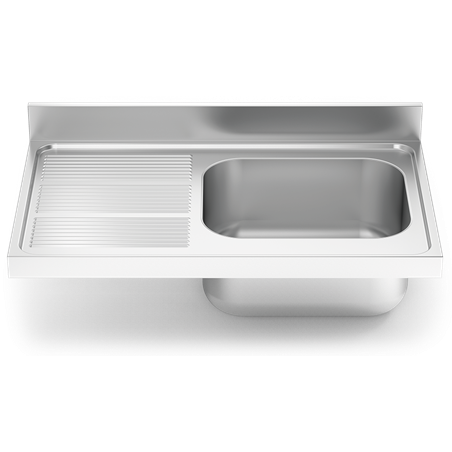 Fregadero 1200x700 1 cubeta y 1 escurridor izqda.