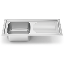 Fregadero para encastrar 900x510 1 cubeta y escurridor (reversible)