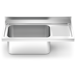 Fregadero 1300x700 1 cubeta gc y 1 escurridor derecha N