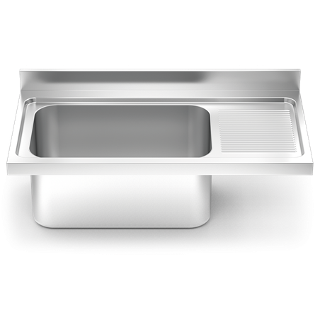 Fregadero 1600x700 1 cubeta gc y 1 escurridor derecha N