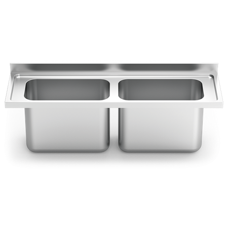 Fregadero gran capacidad 2000x600 mm. 2 cubetas N