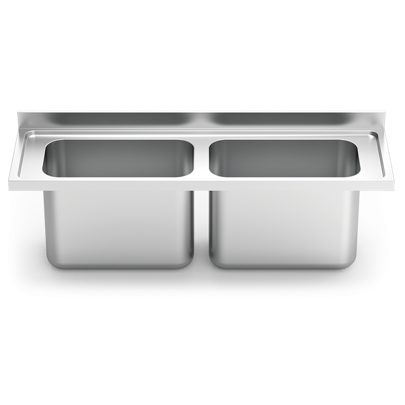 Fregadero gran capacidad 2000x700 mm. 2 cubetas N
